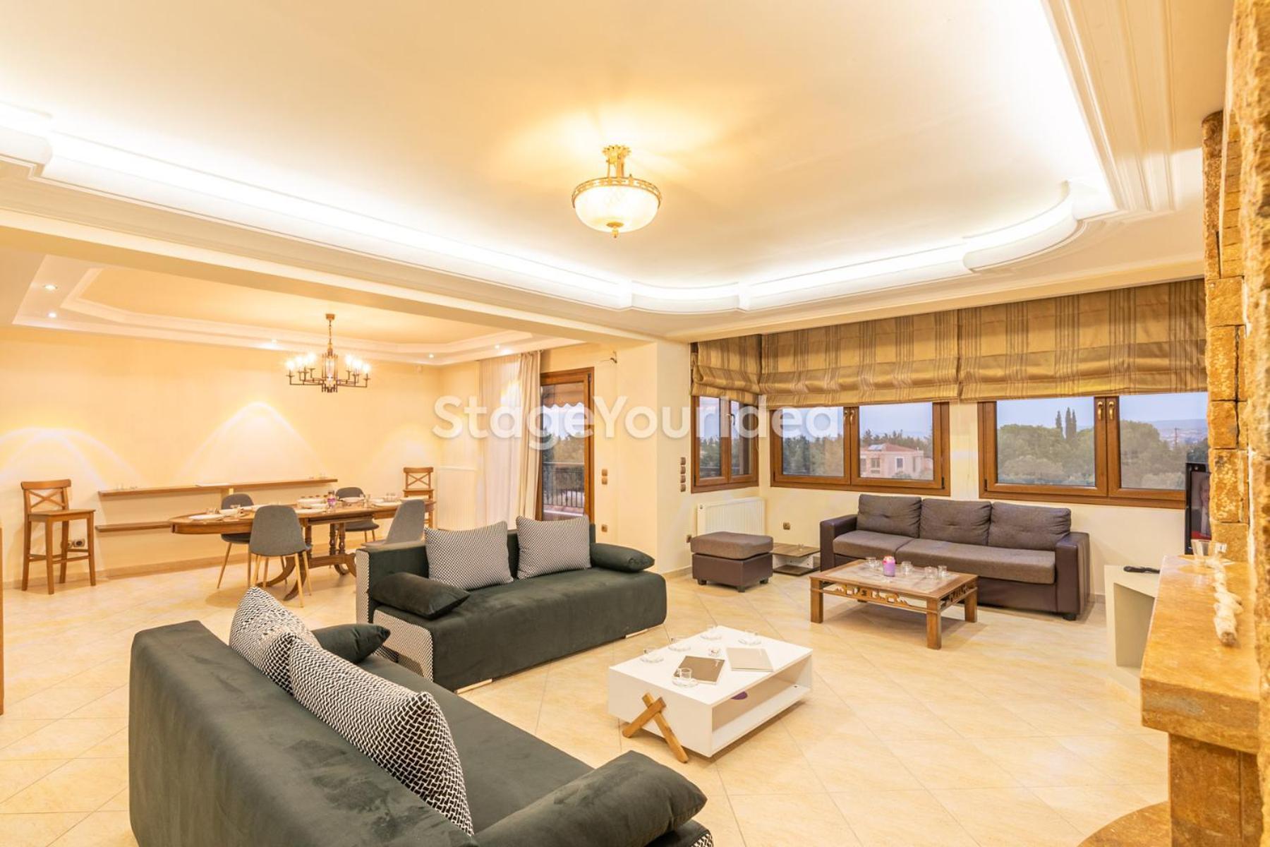 Luxury Appartment, Only 7 Minutes From Thessaloniki Airport And 15 Minutes From City Center ,For 8-23 People Also For Gatherings And Parties Neon Rysion Bagian luar foto